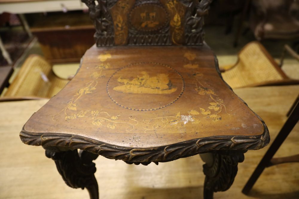 A 19th century Tyrolean hall chair